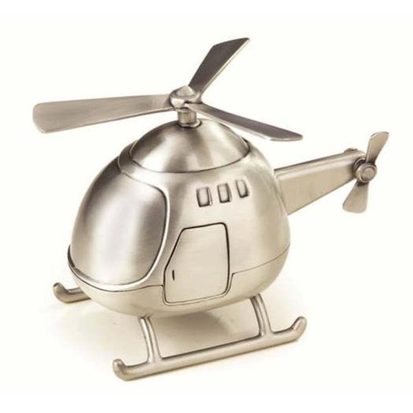 Leeber Leeber 88625 Elegance Helicopter Bank - Pewter Finish; 4 x 4 x 5.5 in. 88625